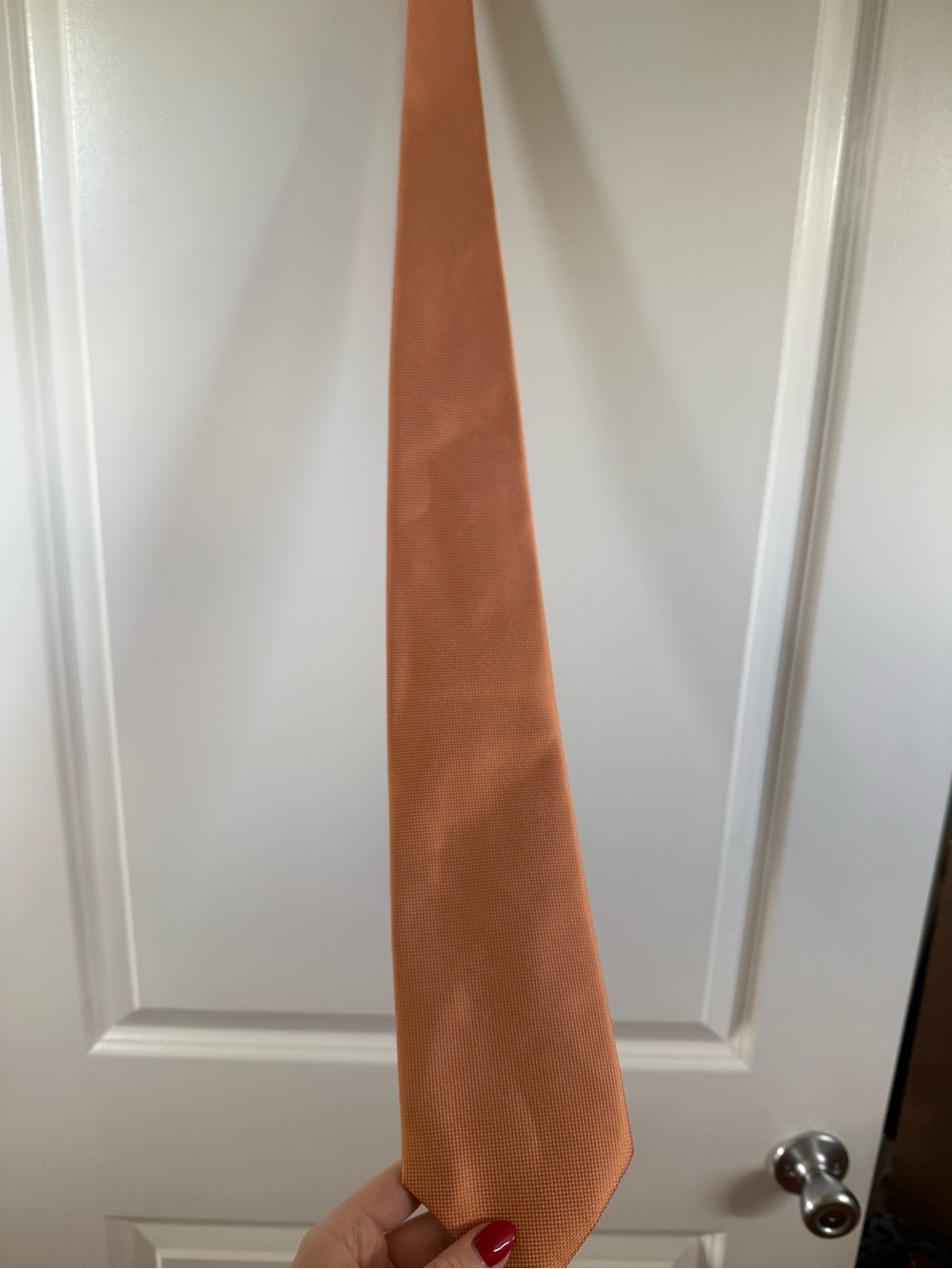 Izod Solid Orange Men's Silk Tie